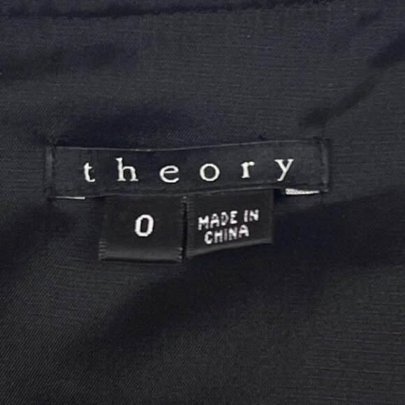 Theory sequin waist Sleeveless Gathered Fitted Dress Black 0 - Picture 3 of 7
